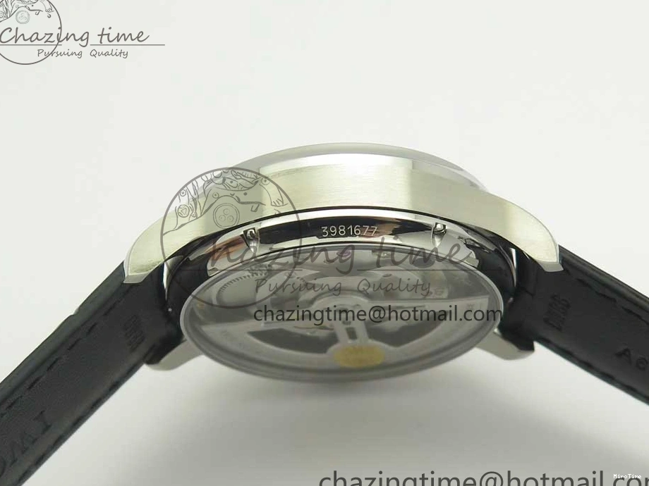 MIROTIME 0331 Upgraded Portuguese Flying Tourbillon SS White Dial 2 Sub Dials on Black Leather Strap 7161